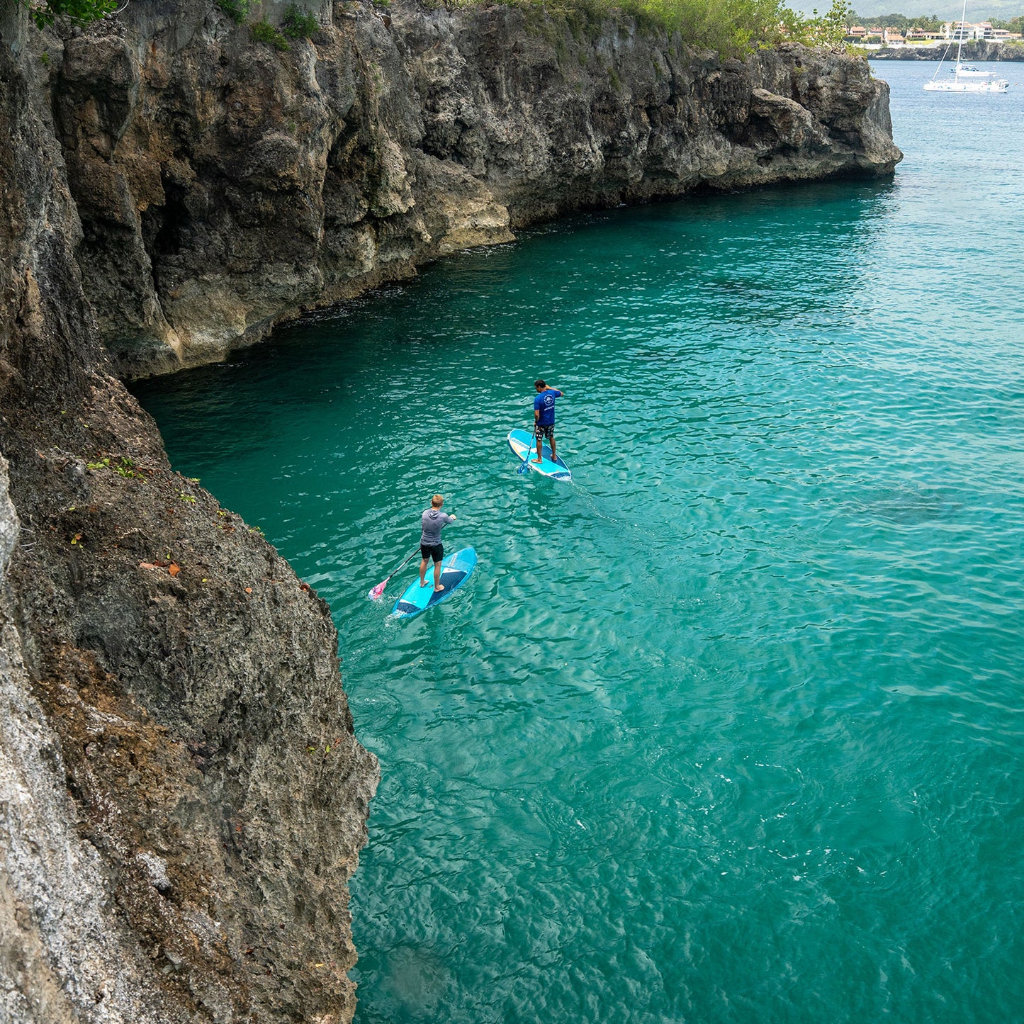 Beautiful views with private instructor during a SUP lesson at Kite Beach Watersports Center in Cabarete